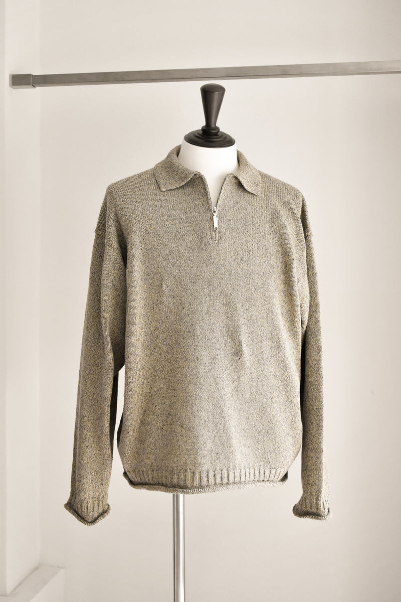 NEW]Olde H&Daughter / SILK COTTON HALF ZIP P/O – Auba Jaconelli