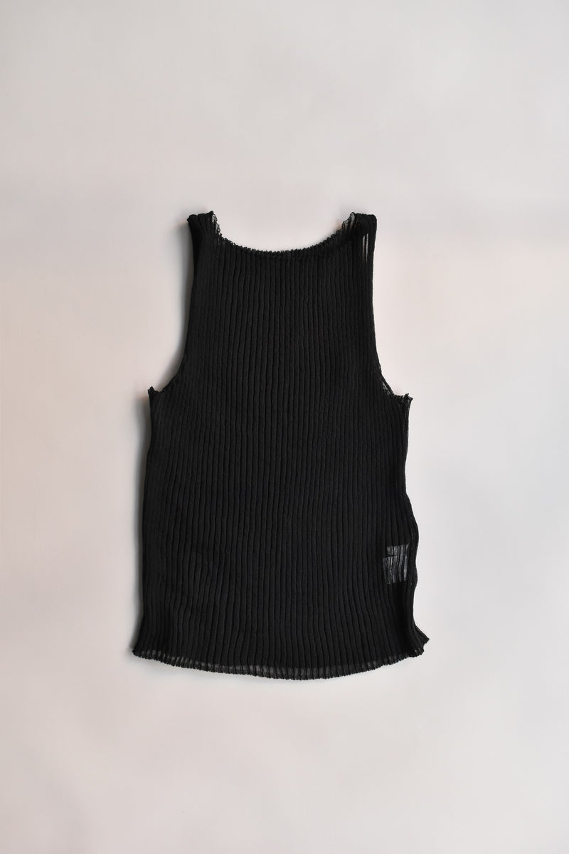 KAYLE / SHEER RIB KNIT TANK TOP