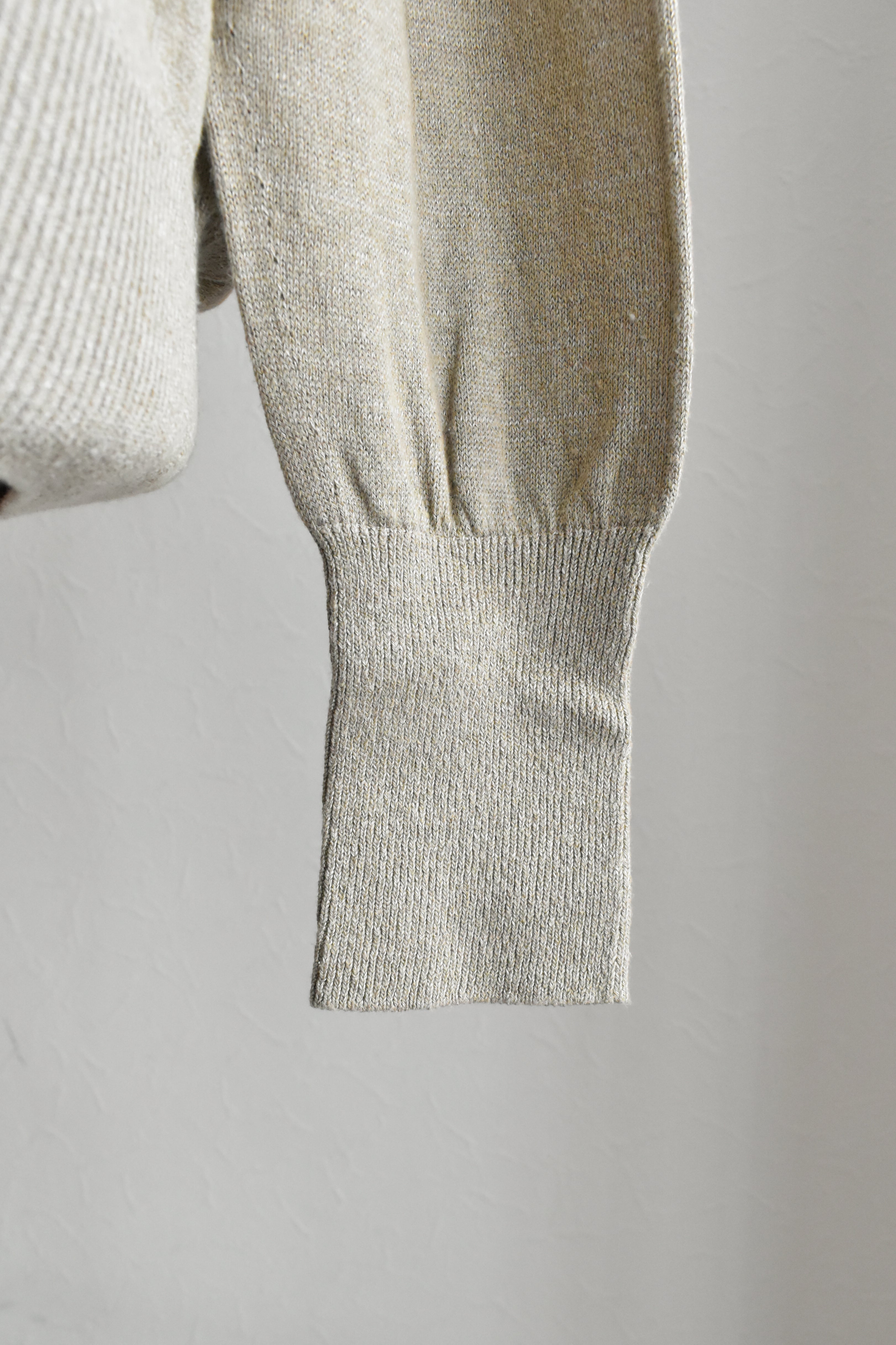 [NEW]Olde H&Daughter /   LINEN / SILK PLAIN STITCH V NECK P/O
