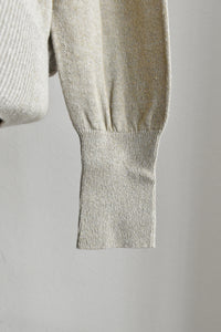 [NEW]Olde H&Daughter /   LINEN / SILK PLAIN STITCH V NECK P/O