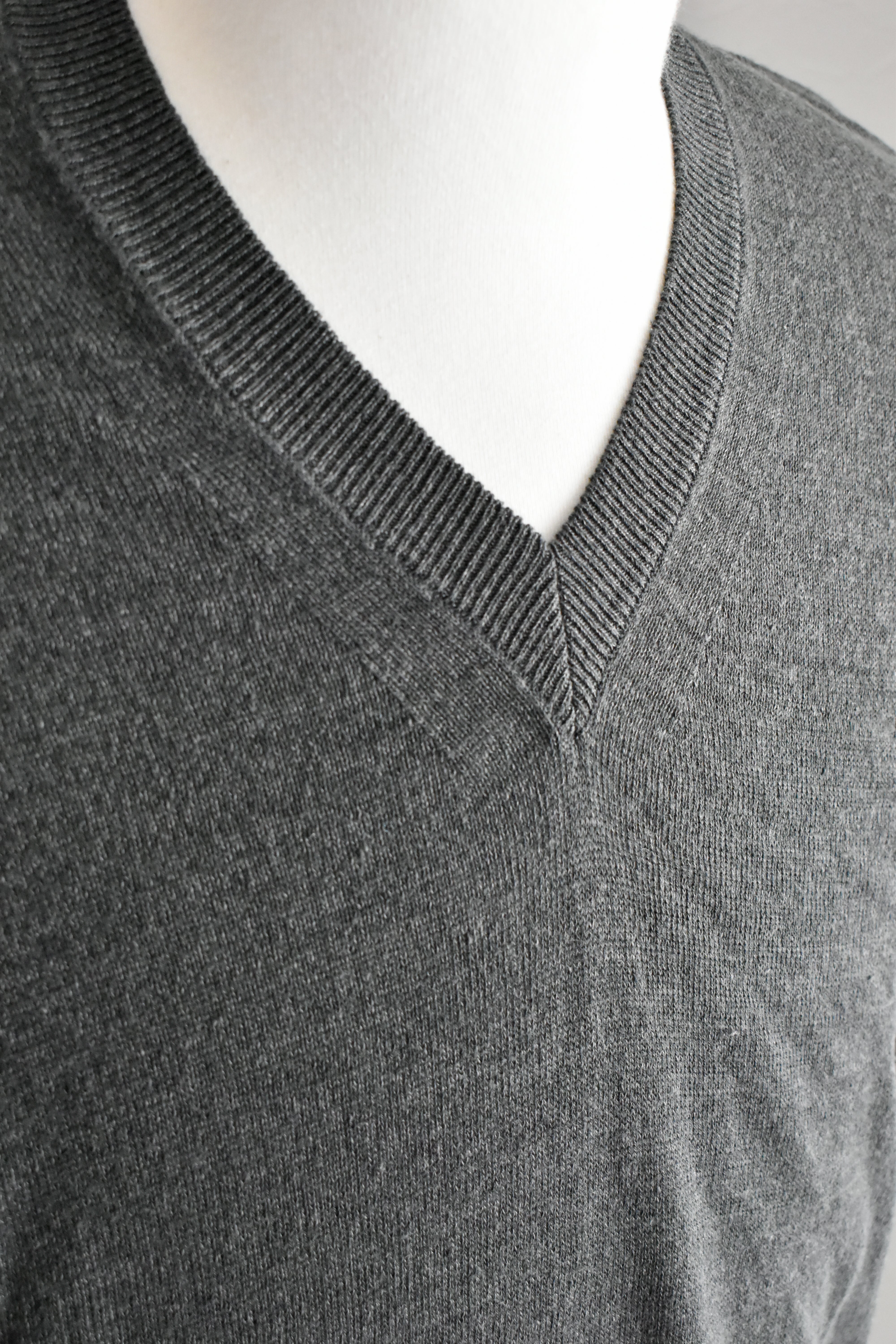 [NEW]Olde H&Daughter /   LINEN / SILK PLAIN STITCH V NECK P/O