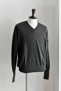 [NEW]Olde H&Daughter /   LINEN / SILK PLAIN STITCH V NECK P/O