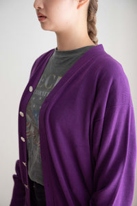 Olde H&Daughter / SILK PLAIN STITCH CARDIGAN